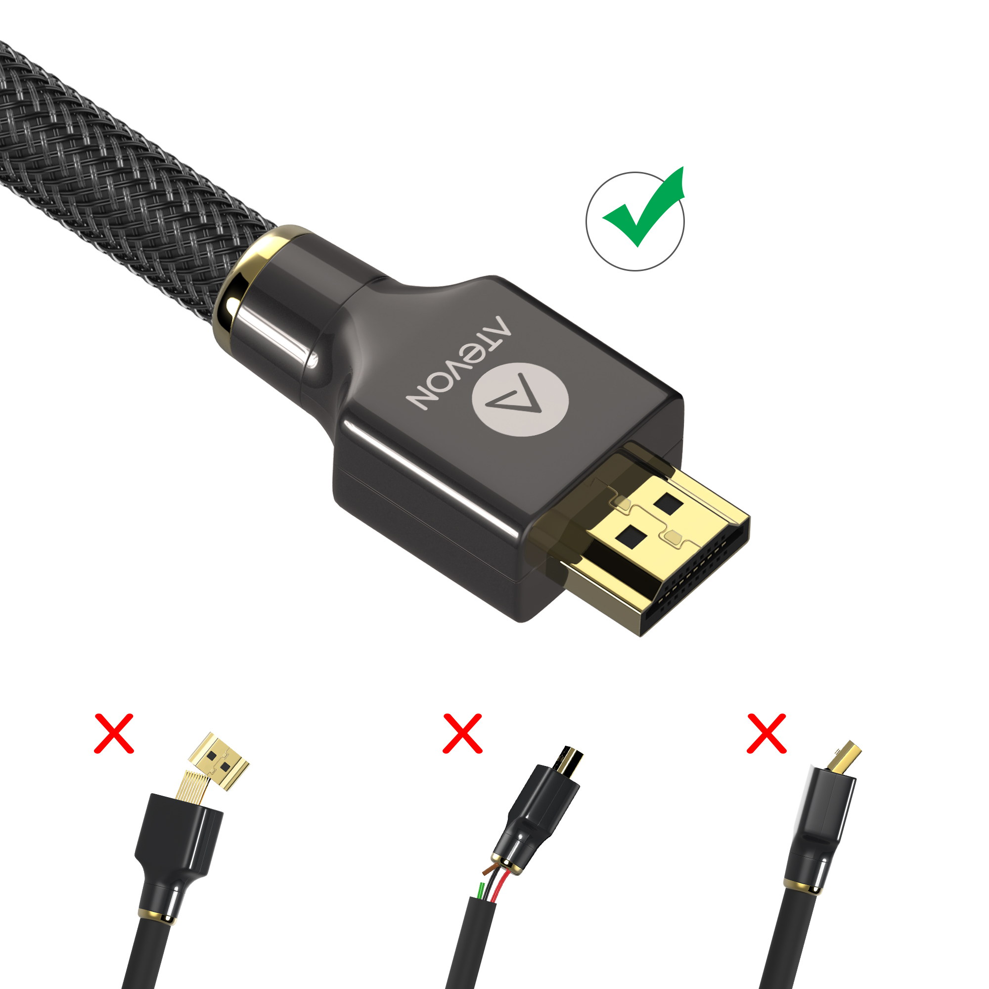 4K HDMI Cable 6.6 ft PC ARC Projector Audio Return Braided HDMI Cord 32AWG 4K HDR Ethernet 3D Red iVANKY High Speed 18Gbps HDMI 2.0 Cable 2160P Blu-ray Compatible UHD TV 1080P PS4 